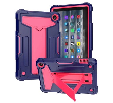 NIKCORP Oklopna maska za Samsung Galaxy Tab A8 10,5" (2021) s postoljem otporna na udarce, ružičasto-tamnoplava